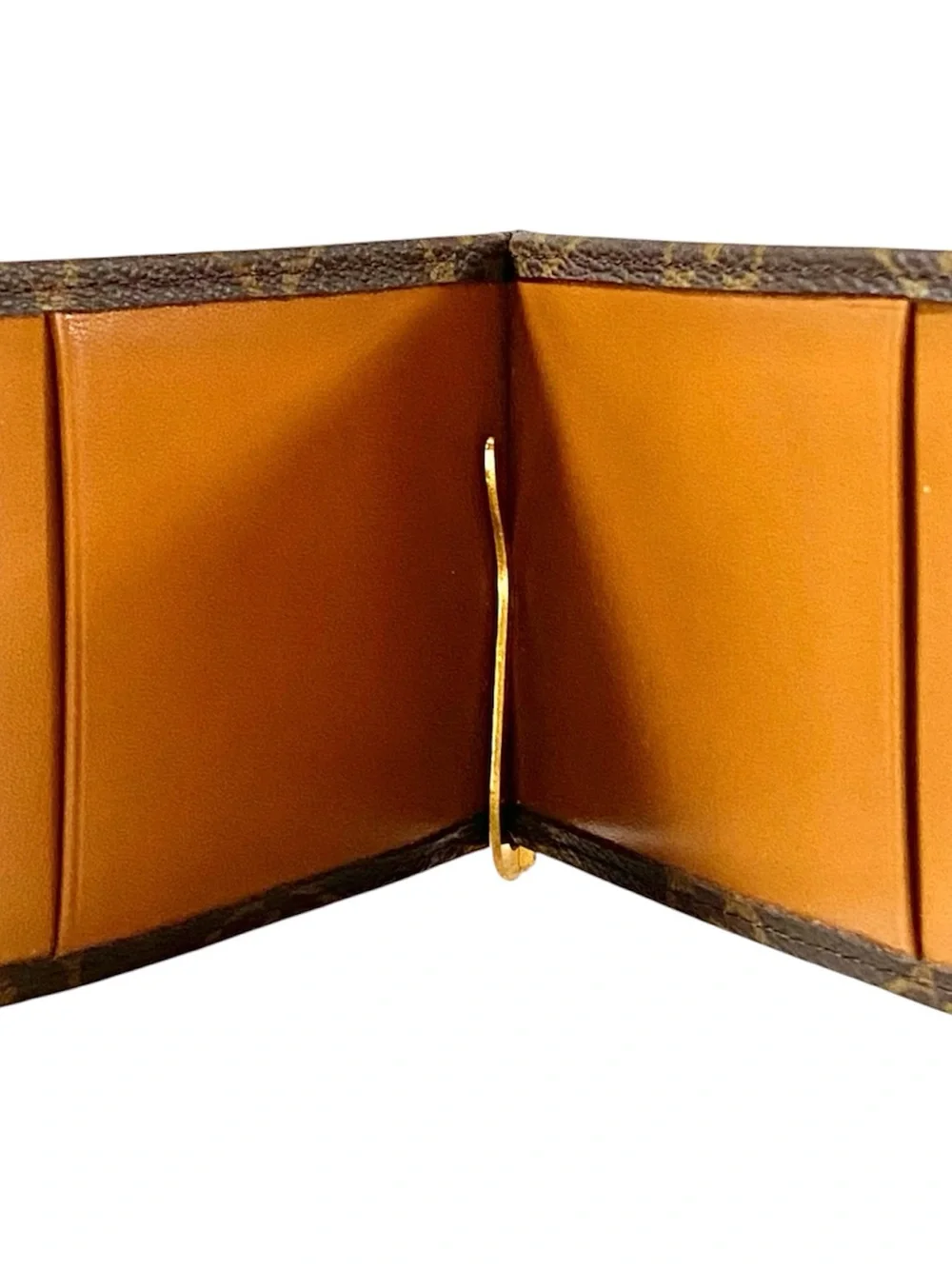 RARE VINTAGE LOUIS VUITTON MONOGRAM PINCE WALLET MONEY CLIP, PRISTINE NWOT